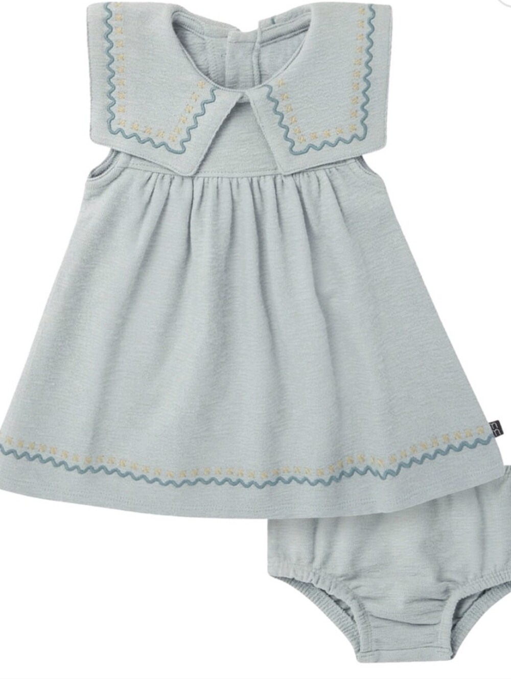 Modern Moments by Gerber Baby Girl Novelty Embroidered Collar Dress